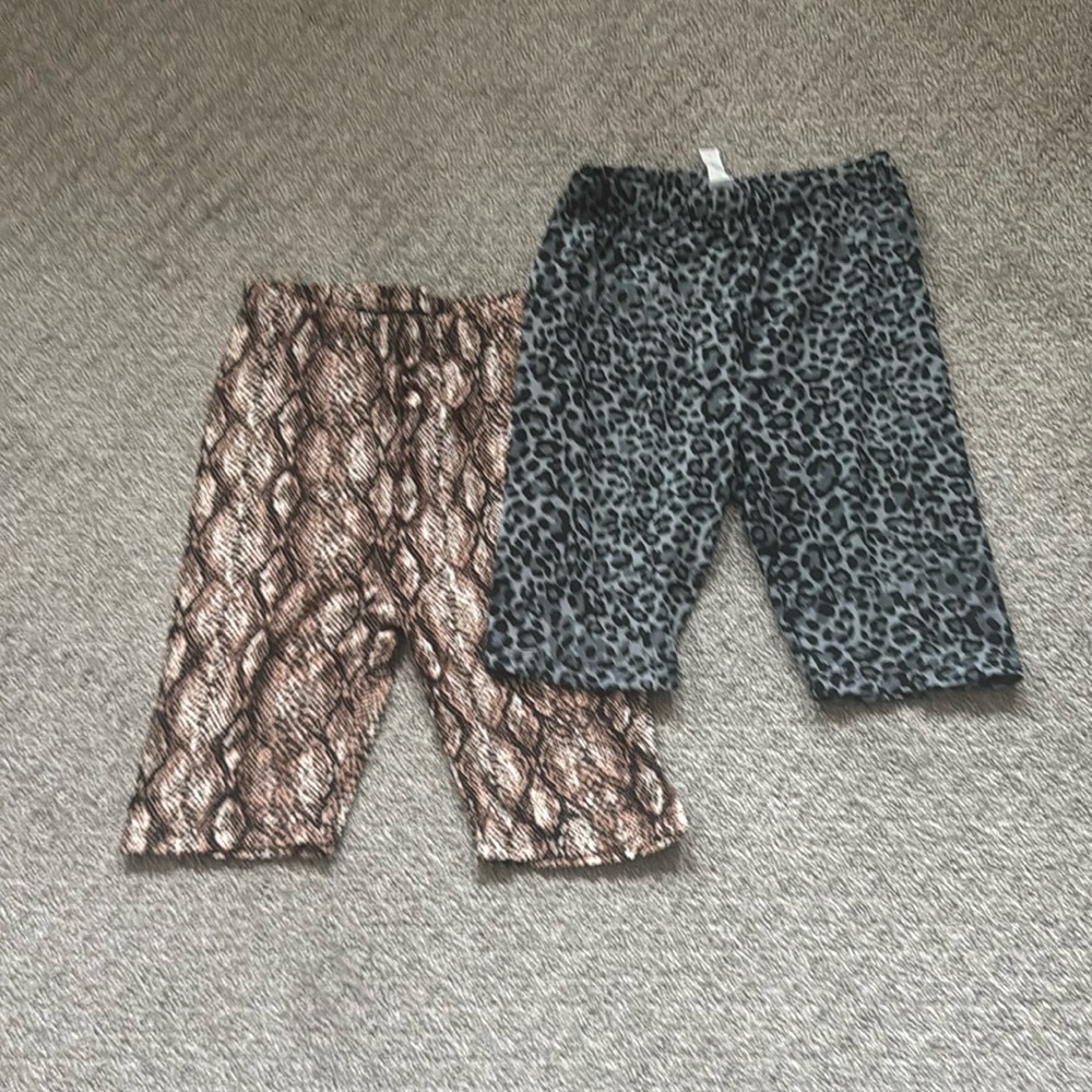 Animal Print Bike Short Set